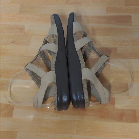 SAS Sorrento Tan Leather T-Strap Comfort Sandals - Size 7M - Picture 8 of 15